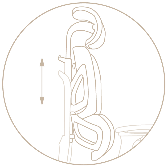 Oparcie z regulacją - Fotel Ergonomiczny ERGO